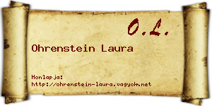 Ohrenstein Laura névjegykártya